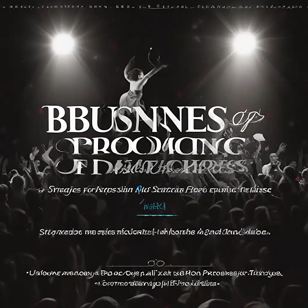 The Business of Producing: Strategies for Musical Theater Success